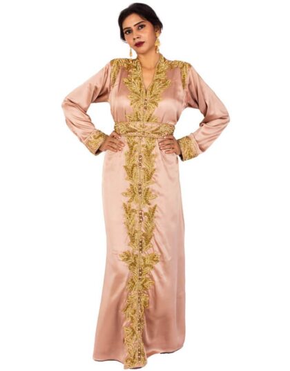 Chic A-line Embroidered Whole Sale Moroccan Kaftan