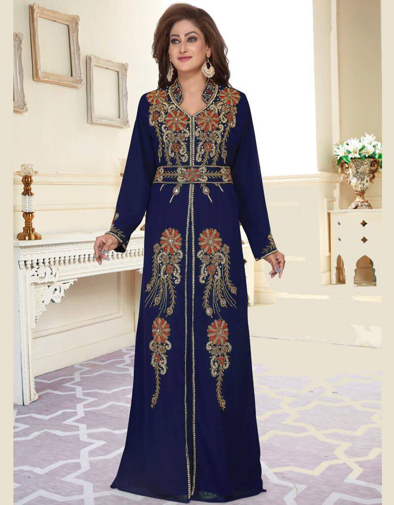 Party Wear Whole Sale Moroccan style Embroidered Kaftan