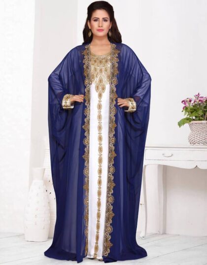 Whole Sale Front Open Embroidery Abaya Dress